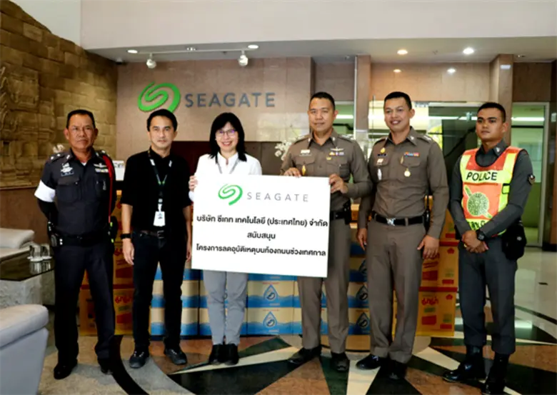 ภาพข่าว: ซีเกท ประเทศไทยสนับสนุนโครงการลดอุบัติเหตุบนท้องถนนช่วงเทศกาลสงกรานต์ 2561