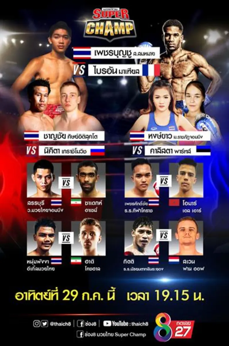 ช่อง 8 เปิดศึกมวยกรงตัดเชือก ต่อเนื่องมวยไทยซุปเปอร์แชมป์สุดมันส์ พบไฮไลท์สุดเซอร์ไพรส์มวยหญิงคู่แรกในประวัติศาสตร์ของรายการขึ้นดวล