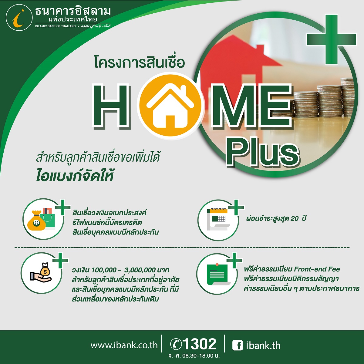 ไอแบงก์ ออกสินเชื่อ Home Plus ช่วยเสริมสภาพคล่องให้ลูกค้าสินเชื่อในภาวะเศรษฐกิจฝืดเคือง