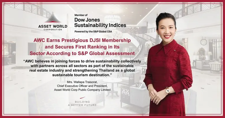 AWC Earns Prestigious DJSI Membership and Secures First Ranking in Its Sector According to S&P Global Assessment