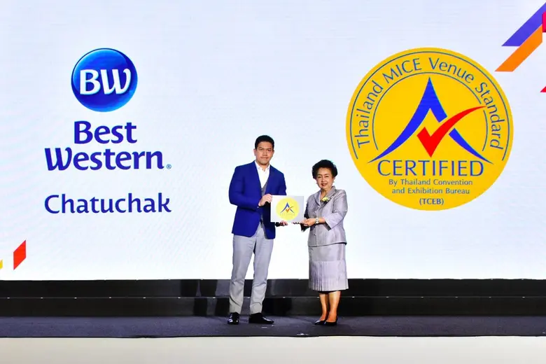 โรงแรมเบสท์ เวสเทิร์น จตุจักร เข้าร่วมรับมอบตราสัญลักษณ์ "มาตรฐานสถานที่จัดงานประเทศไทย" (TMVS) ในงาน MICE Standard Day 2024