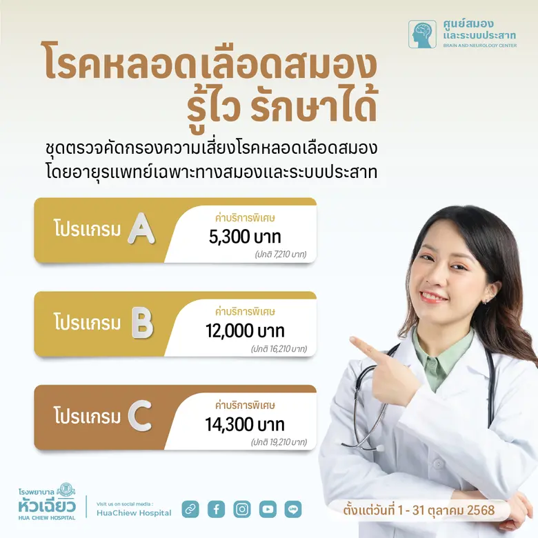 เนื่องในวันโรคหลอดเลือดสมองโลก โรงพยาบาลห...