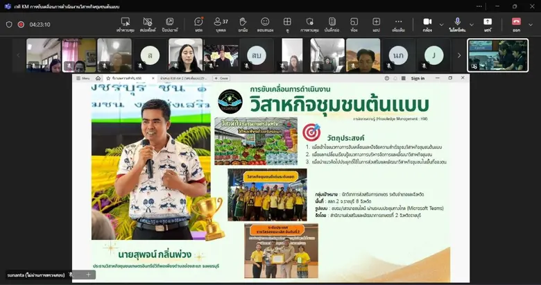 ถ่ายทอดความรู้ขับเคลื่อนการดำเนินงานวิสาห...