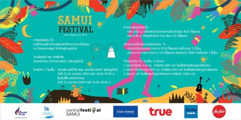 ผู้ว่า สุราษฎร์ฯ มั่นใจนักท่องเที่ยวแห่ร่วมงานใหญ่ “สมุย เฟสติวัล” ขนสินค้าดี- เด่น โชว์พร้อมกิจกรรมแข่งขันวิ่ง-ปั่น เล็งจัดต่อเนื่องทุกปี