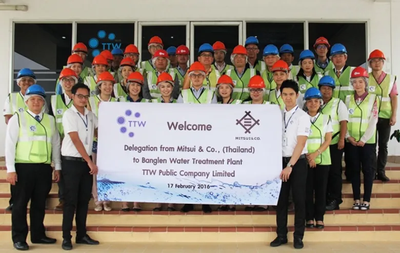 ทีทีดับบลิว ต้อนรับ Mitsui เยี่ยมชมโรงผลิตน้ำฯ พร้อมยันรับภัยแล้งได้