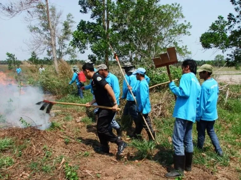 บจก.สวนทรายงาม จัดฝึกซ้อมแผนป้องกันระงับอัคคีภัยจากไฟป่า