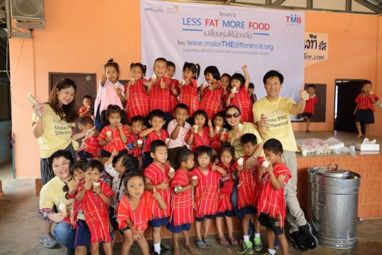 ทีเอ็มบี รวมพลัง Make THE Difference ในแคมเปญ “เปลี่ยนหุ่น ให้น้องอิ่ม” มอบอาหาร 21,350 มื้อ ให้เด็กขาดแคลนในชนบท