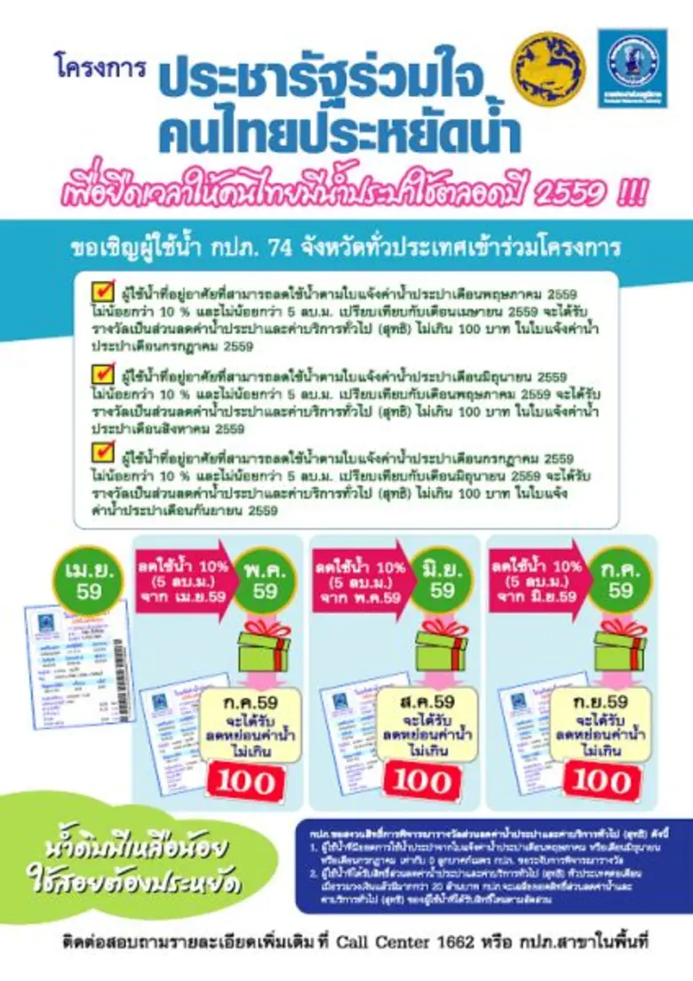 กปภ.ชวนประหยัดน้ำสู้ภัยแล้ง-แจกส่วนลดค่าน้ำประปา 3 เดือน