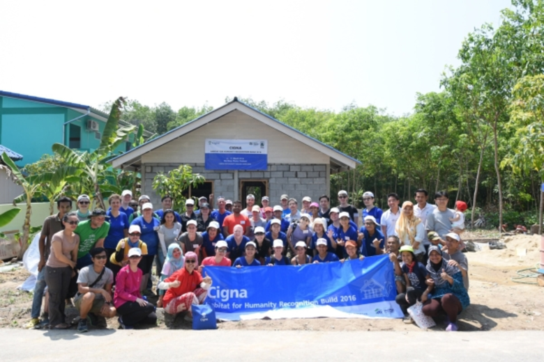 CIGNA International Markets Continues the “Cigna – Habitat For Humanity Recognition Build” Program, Joining Forces with Volunteers from Around the World to Build “Homes”– the Most Important Foundation for Creating a Sustainable Thai Society.