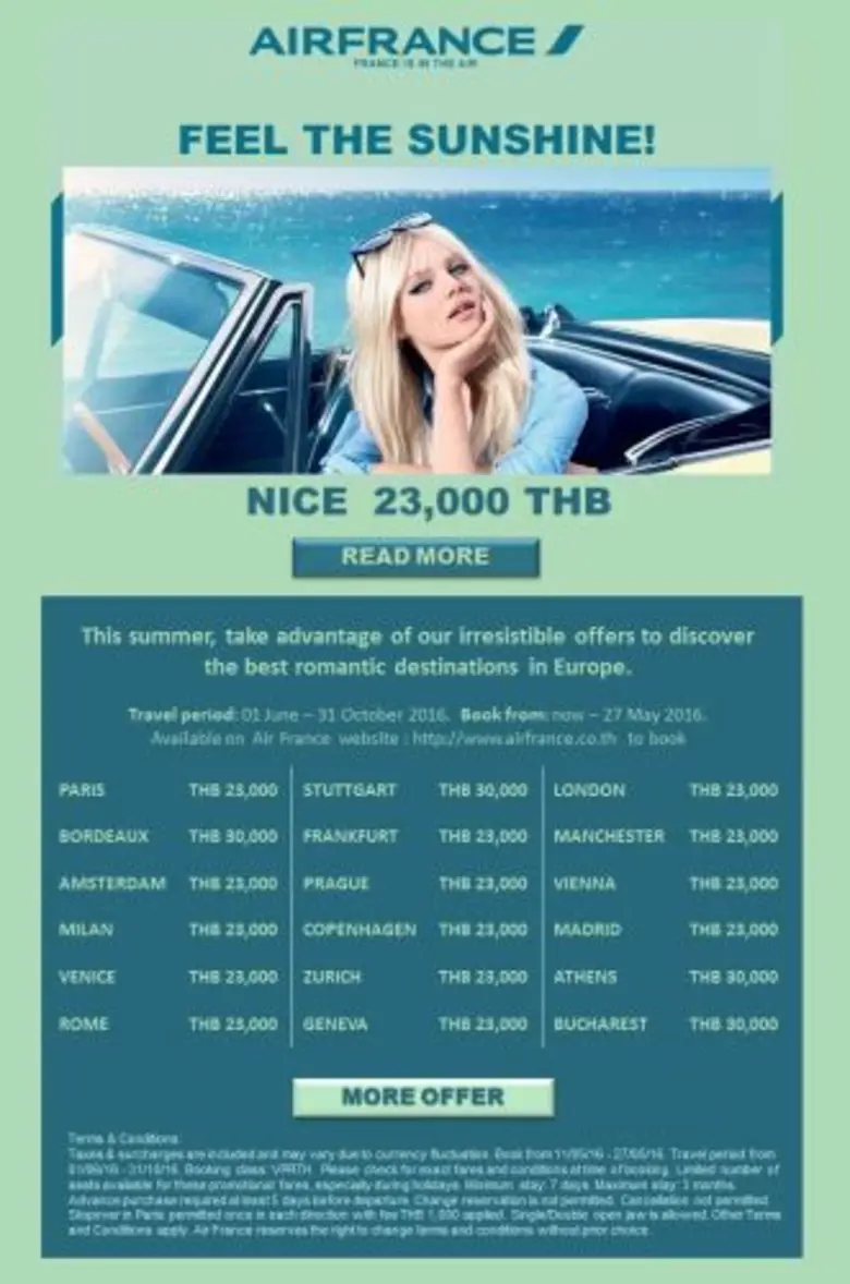 AIR FRANCE : FEEL THE SUNSHINE!