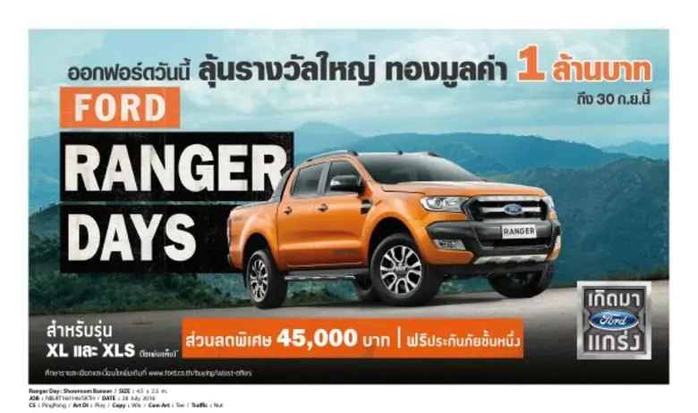 ฟอร์ด ประเทศไทย ได้จัดขบวนรถยนต์ฟอร์ดทุกร...