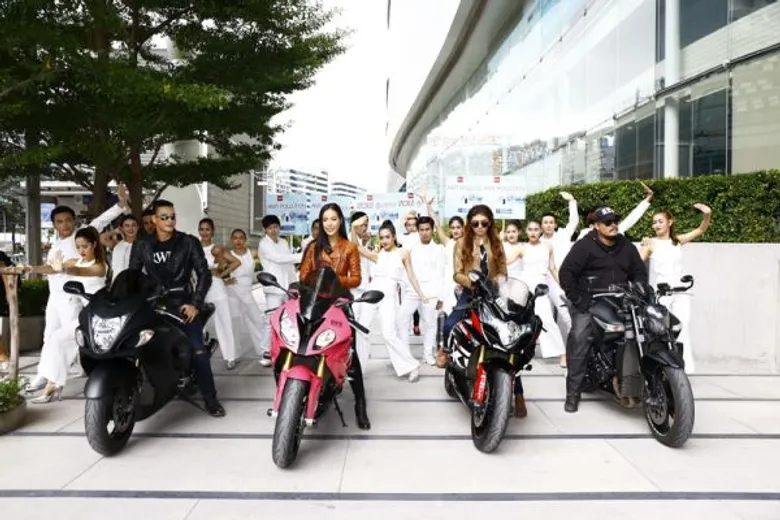 “ปีเตอร์” ควง “แอนนี่” และเดอะแก๊งค์ บิดบิ๊กไบค์ร่วมกิจกรรม “BSC ANTI POLLUTION สวยออร่า ท้ามลภาวะ”