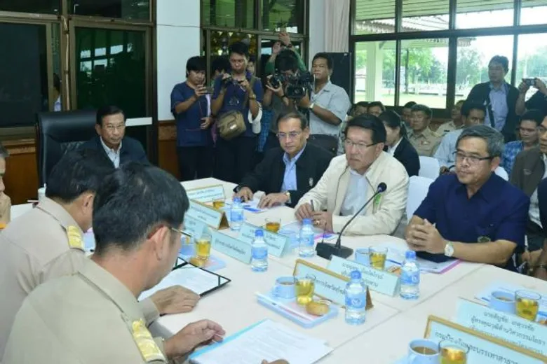 รัฐมนตรีเกษตรฯ ลงพื้นที่ติดตามและบูรณาการหน่วยงานที่เกี่ยวข้องเตรียมการแก้ปัญหาน้ำหลากทั้ง ในระยะสั้นและระยะยาว
