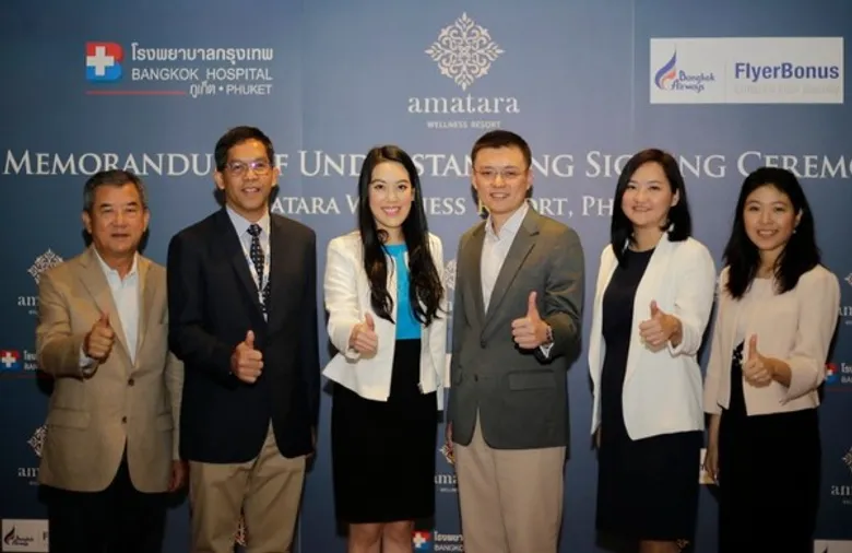 อมาธารา เวลเนส รีสอร์ท จับมือกับ รพ.กรุงเทพภูเก็ต และบางกอกแอร์เวย์ส เปิดมิติใหม่ของบริการท่องเที่ยวเพื่อสุขภาพและเวลเนสแบบครบวงจร