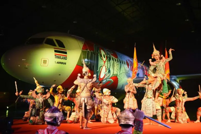 ททท. และสายการบินไทยแอร์เอเชีย เปิดตัวเครื่องบินลาย “ยักษ์คิ้ว”