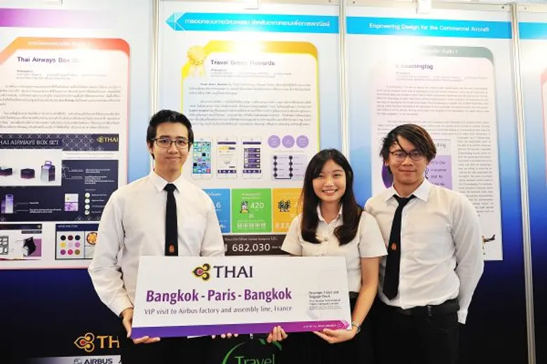 เด็ก มจธ. เสนอแนวคิด Travel Green Rewards ลดน้ำหนักรักษ์โลกกับสายการบิน