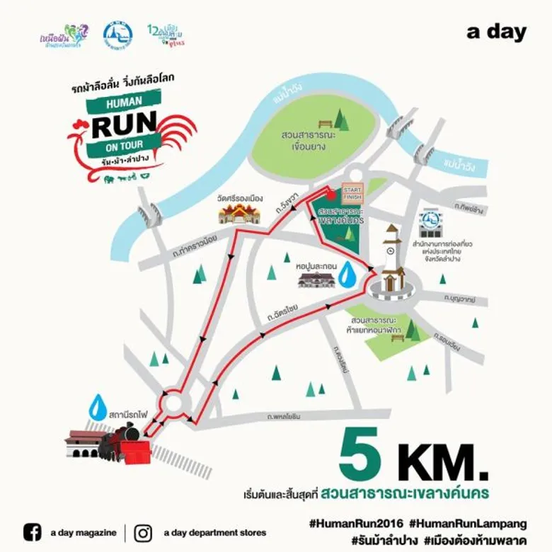 ข้อมูล HUMAN RUN ON TOUR : รันม้าลำปาง