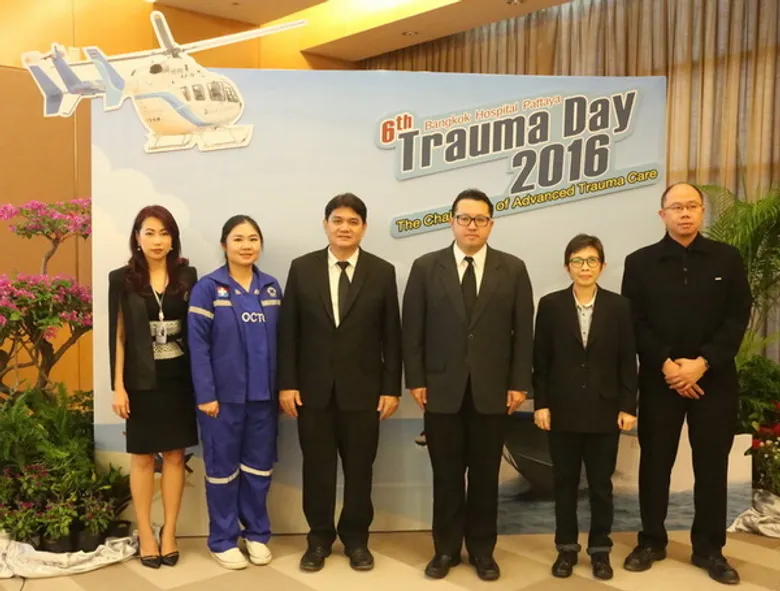 ศูนย์อุบัติเหตุและฉุกเฉิน รพ.กรุงเทพพัทยา จัดประชุมวิชาการเรื่อง การดูแลผู้ป่วยกลุ่มอุบัติเหตุฉุกเฉิน ครั้งที่ 6 6th Trauma Day : The Challenges of Advance Trauma Care