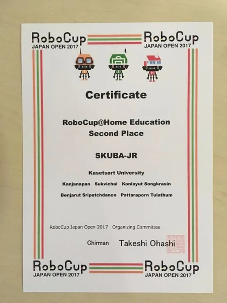 นิสิตวิศวฯ มก. ทีม SKUBA คว้ารองชนะเลิศ RoboCup Japan Open 2017