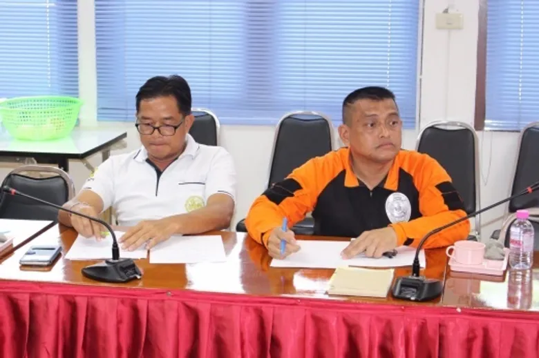 ปภ. โดย ศูนย์ ปภ.เขต 1 ปทุมธานี ประชุมการประเมินการฝึกการป้องกันและระงับอัคคีภัยภายในสำนักงาน ของศูนย์ป้องกันและบรรเทาสาธารณภัย เขต 1 ปทุมธานี