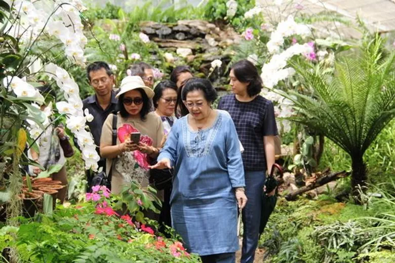 อดีตประธานาธิบดีอินโดนีเซีย พร้อมคณะ เข้าเยี่ยมชมการอนุรักษ์ทรัพยากรพรรณพืช ณ สวนพฤกษศาสตร์สมเด็จพระนางเจ้าสิริกิติ์ อำเภอแม่ริม จังหวัดเชียงใหม่