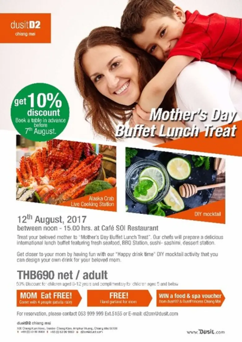 "Mother's day BUFFET LUNCH TREAT" – on 12...