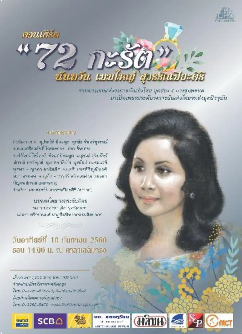 คอนเสิร์ต “72 กะรัต” นันทวัน เมฆใหญ่ สุวรรณปิยะศิริ จากนางเอกแห่งวงการบันเทิงไทยยุคช่อง 4 บางขุนพรหม จนมาเป็นเพชรประดับวงการบันเทิงไทย