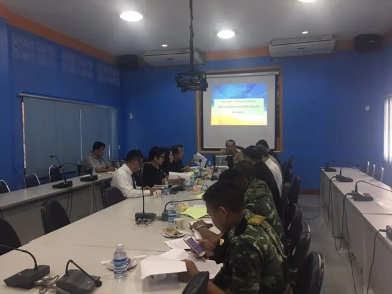 สำนักงานป้องกันและบรรเทาสาธารณภัยจังหวัดปทุมธานี เข้าร่วมประชุมคณะกรรมการให้ความช่วยเหลือผู้ประสบภัยพิบัติอำเภอลำลูกกา (ก.ช.ภ.อ.) ครั้งที่ ๑