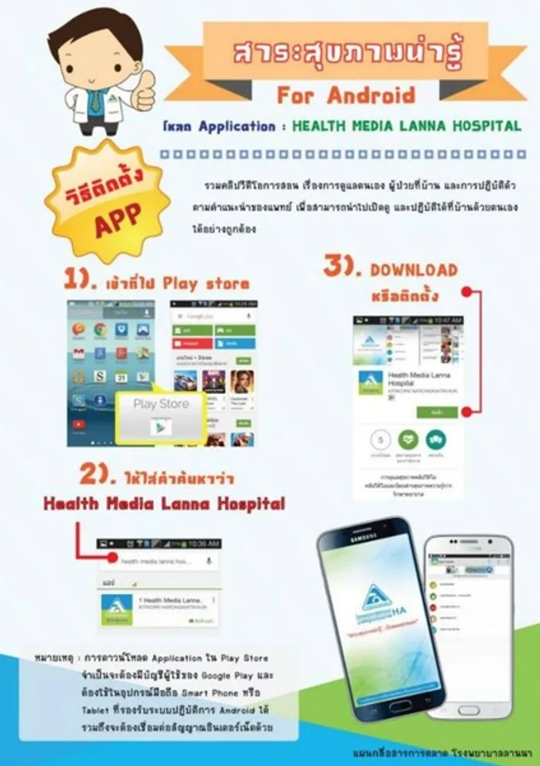 โรงพยาบาลลานนาเปิดตัวแอพพลิเคชั่น บนมือถือ