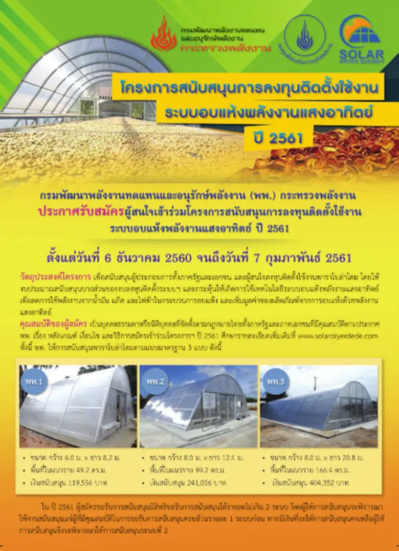 โครงการสนับสนุนการลงทุนติดตั้งใช้งานระบบอ...