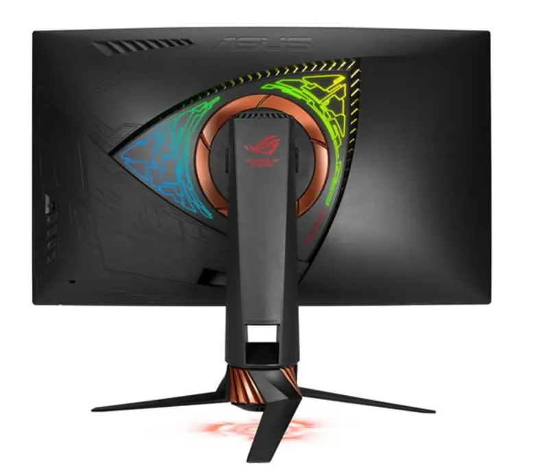 ASUS แนะนำเกมมิ่งมอนิเตอร์รุ่น PG27VQ เกมมิ่งมอนิเตอร์จอโค้งขนาด 27 นิ้วที่มาพร้อมกับอัตรารีเฟรชเรทที่สามารถโอเวอร์คล็อกได้ถึง 165 Hz อัตราการตอบสนอง 1ms รองรับเทคโนโลยี NVIDIA G-SYNC รวมไปถึงการเล่นแสง ASUS AURA SYNC