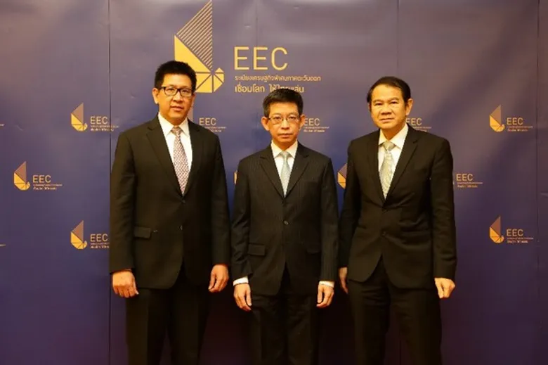 ภาพข่าว: สกรศ. แถลงข่าวถึงระเบียบการร่วมลงทุนกับเอกชนหรือให้เอกชนเป็นผู้ลงทุน (PPP) ใน 5 โครงการหลัก EEC