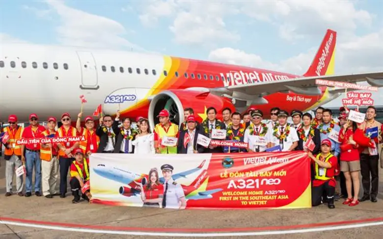 เวียตเจ็ทรับมอบแอร์บัส A321 neo ลำแรกในเอเชียตะวันออกเฉียงใต้