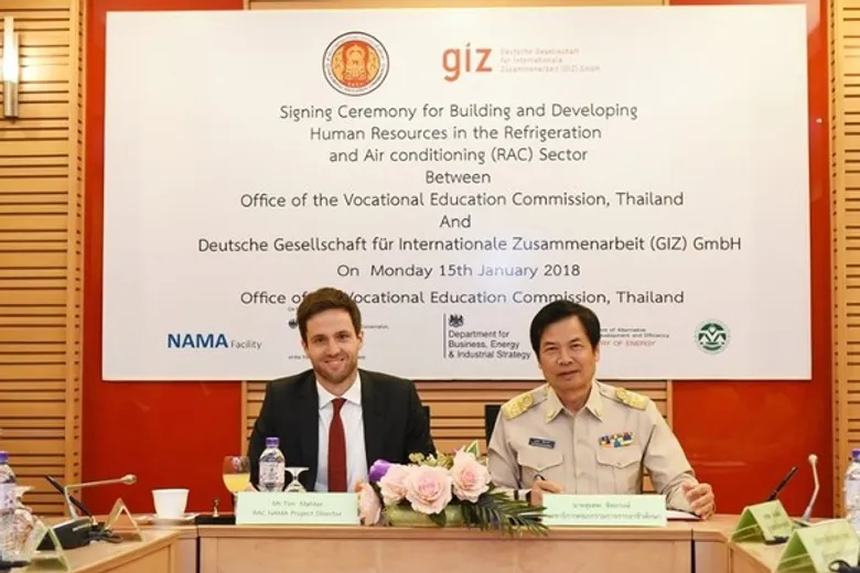 สอศ. และ GIZ จับมือผลิตบุคลากรสีเขียวด้านความเย็น ตั้งเป้าฝึกอบรม 2,000 รายใน 3 ปี