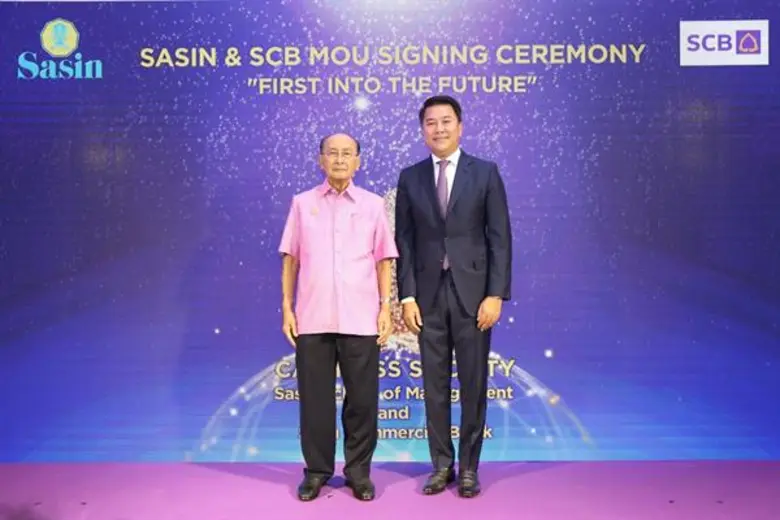 Photo Release: SCB teams up with Sasin to boost cashless society through “Sasin School of Management for a Digital World” project “Ready to introduce unprecedented Cashless Minimart Sasin Scan N’Go in Thailand”