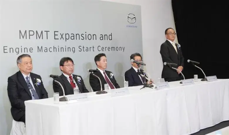 Mazda Opens Engine Machining Factory at Thai Powertrain Plant Increasing engine production capacity in Thailand to 100,000 units per year