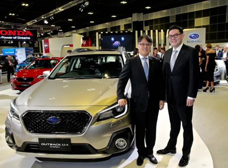 ซูบารุเปิดตัว ซูบารุ เอาท์แบ็ค (Subaru Outback) และ ซูบารุ เอ็กซ์วี (Subaru XV) ที่มาพร้อมกับเทคโนโลยี EyeSight Driver Assist ในงานมอเตอร์โชว์ 2018 ณ ประเทศสิงคโปร์