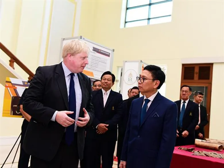 กรมศุลกากร ต้อนรับ Mr.Boris Johnson รัฐมนตรีว่าการกระทรวงต่างประเทศสหราชอาณาจักร และคณะ เนื่องในโอกาสหารือกรณีเกี่ยวกับการปราบปรามการลักลอบค้าสัตว์ป่า
