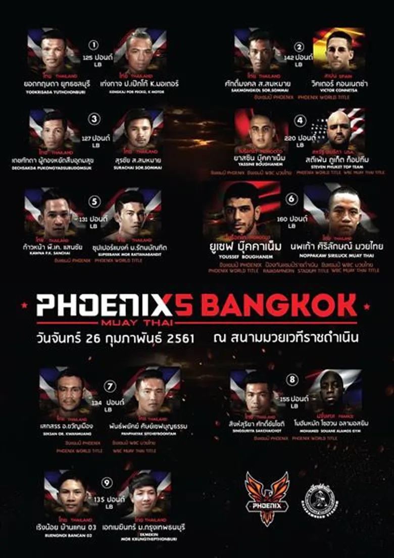 เปิดศึกมวยไทยสะท้านโลก “ฟีนิกซ์ ไฟท์ติ้ง แชมเปี้ยนชิพ” ครั้งที่ 5