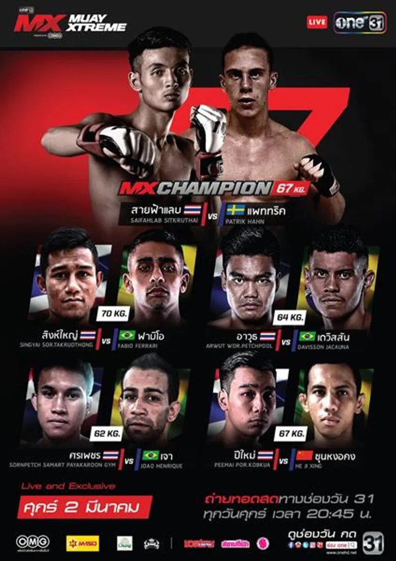 ทีวีไกด์: รายการ "MX MUAY XTREME ศึกนักสู้สายพันธุ์ใหม่” ค่ำคืนวันศุกร์ที่ 3 มีนาคมนี้