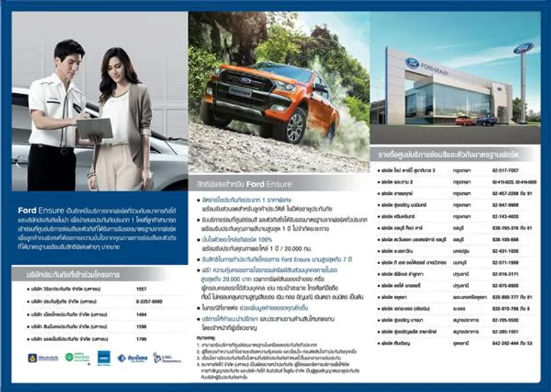 ฟอร์ดยกระดับการบริการหลังการขาย เปิดตัว Ford Ensure มอบความคุ้มครองมั่นใจด้วยประกันภัยชั้นหนึ่งที่เหนือกว่าให้กับลูกค้าฟอร์ด