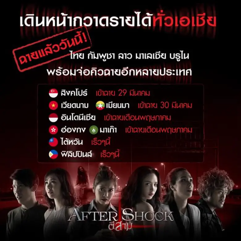 ภ. “ตีสาม Aftershock” หนังผีสัญชาติไทย เดินหน้ากวาดรายได้ทั่วเอเซีย