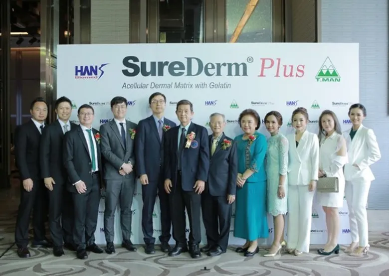 ทีแมน จับมือ ฮันส์-เกาหลีใต้ นำเข้านวัตกรรมใหม่ เนื้อเยื่อทดแทน SureDerm Plus พร้อมลุยตลาดศัลยกรรมไทย