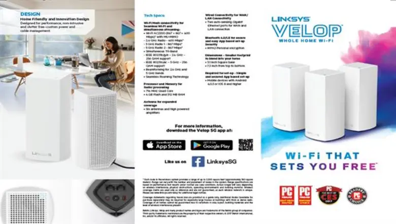 ลิงค์ซิส (Linksys) เปิดตัว “เวลลอป (Velop)” สุดยอดเราเตอร์ระบบ Wi-Fi แบบ Mesh ตัดปัญหาเน็ตกระตุก การันตีสัญญาณแรงเต็มร้อยทุกพื้นที่ภายในบ้าน ออกแบบสวยงาม ใช้งานง่าย นับเป็นระบบ Wi-Fi ในบ้านที่ดีที่สุด ในยุคปัจจุบัน