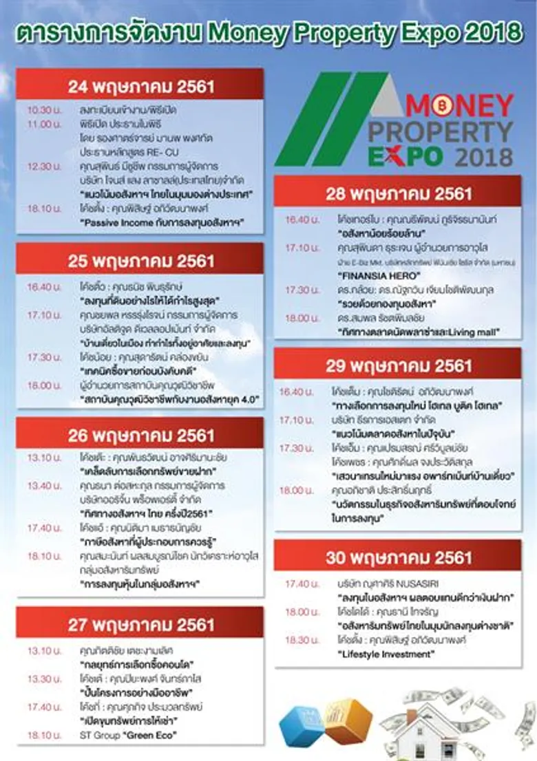 พบกับ Money Property Expo 2018 งานที่รวมทรัพย์ดี ทำเลเด่น โปรโมชั่นร้อนแรงที่สุดแห่งปี