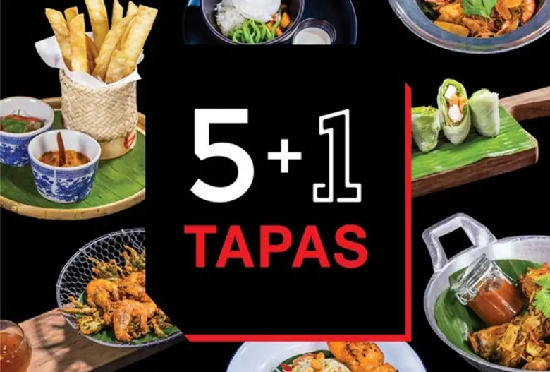 พบกับโปรโมชั่นพิเศษซื้อ 5 จาน รับฟรี 1 จาน ที่ Thai Tapas Bar ห้องอาหาร Drink Gallery