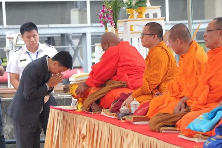 แอร์พอร์ต เรล ลิงก์ จัดพิธีทำบุญพระสงฆ์ พร้อมพิธีบวงสรวงศาลพระพรหม และศาลพระภูมิเจ้าที่