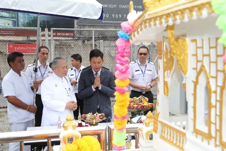 แอร์พอร์ต เรล ลิงก์ จัดพิธีทำบุญพระสงฆ์ พร้อมพิธีบวงสรวงศาลพระพรหม และศาลพระภูมิเจ้าที่
