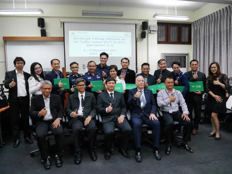 ขอแสดงความยินดีกับนักพัฒนาหลักสูตรของสถาบันการบินพลเรือน ที่ได้รับการรับรองคุณสมบัติเป็น ICAO Qualified Course Developer จาก ICAO ในโครงการ TRAINAIR PLUS