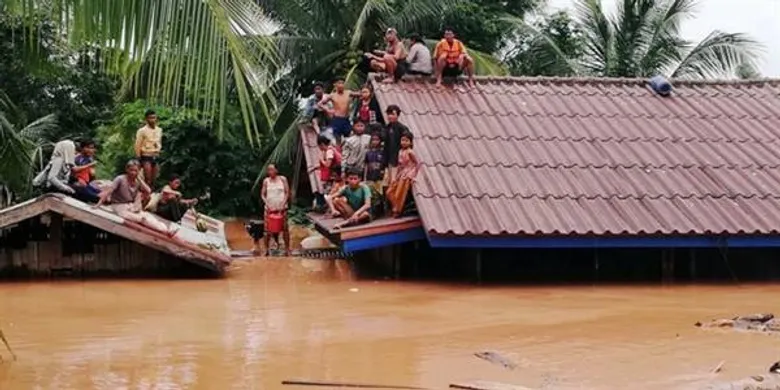 “รวมน้ำใจช่วยเหลือผู้ประสบภัยเขื่อนแตก” น้ำท่วมอัตตะปือ-จำปาสัก